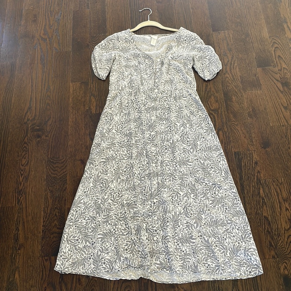H&M midi dress with buttons all the way down